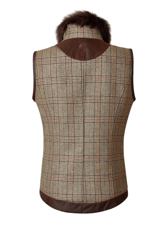 Holland Cooper Tailoring Women Aviator Gilet Bourbon Tweed