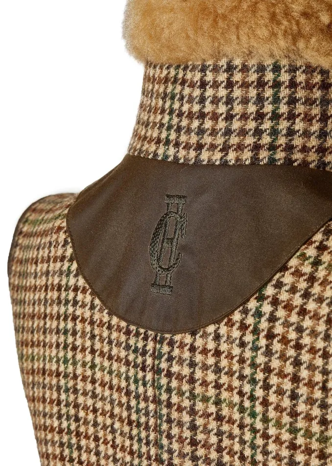 Holland Cooper Tailoring Women Aviator Gilet Hailes Green Tweed