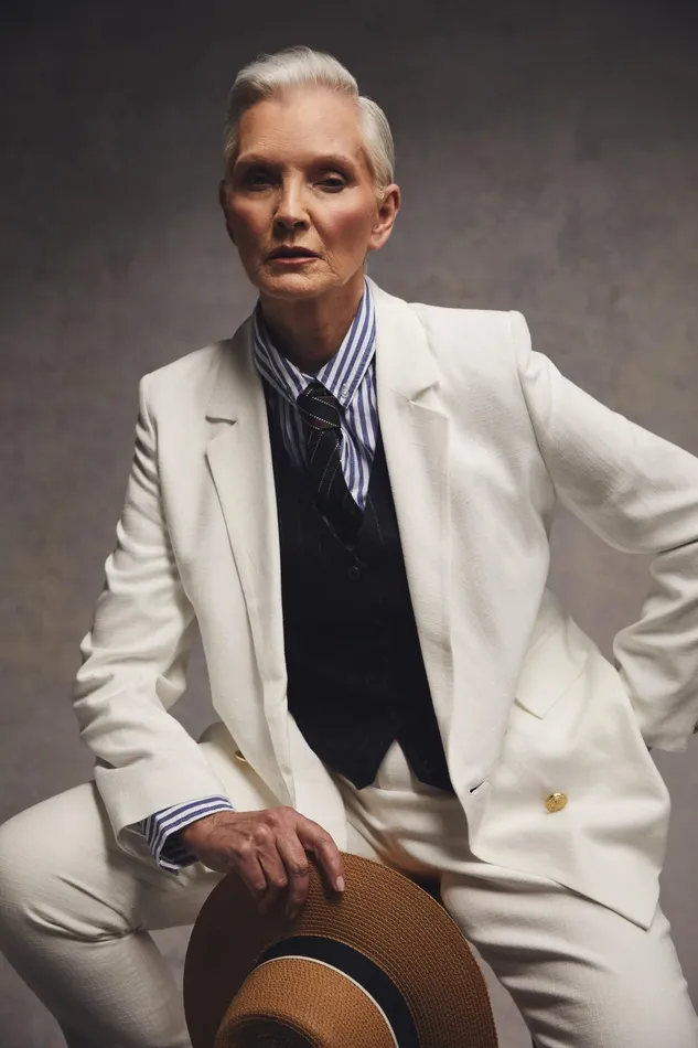 Holland Cooper Tailoring Women Double Breasted Blazer Oyster Linen