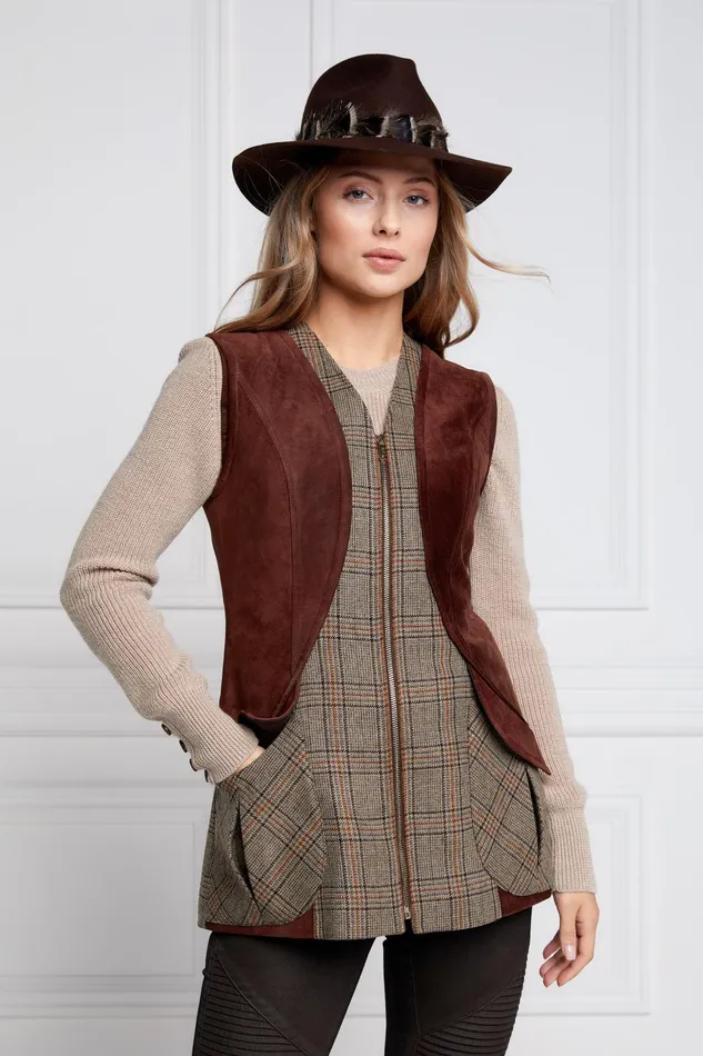 Holland Cooper Tailoring Women Field Vest Bourbon Tweed