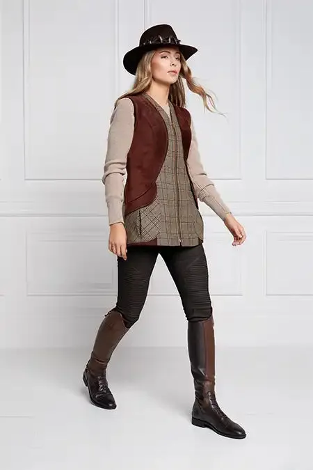 Holland Cooper Tailoring Women Field Vest Bourbon Tweed