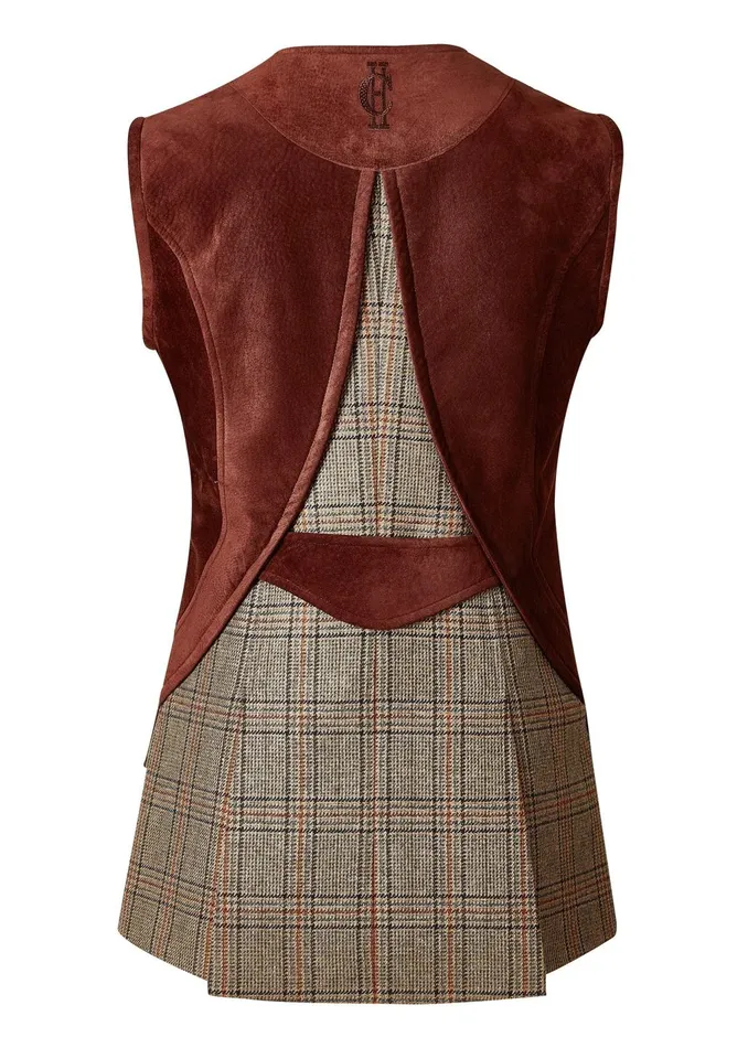 Holland Cooper Tailoring Women Field Vest Bourbon Tweed