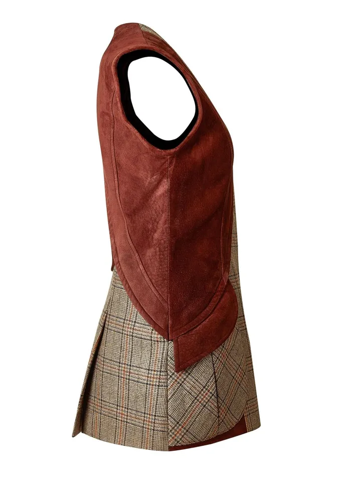 Holland Cooper Tailoring Women Field Vest Bourbon Tweed