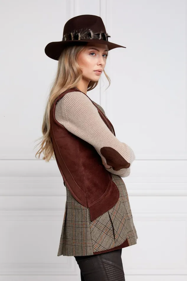 Holland Cooper Tailoring Women Field Vest Bourbon Tweed