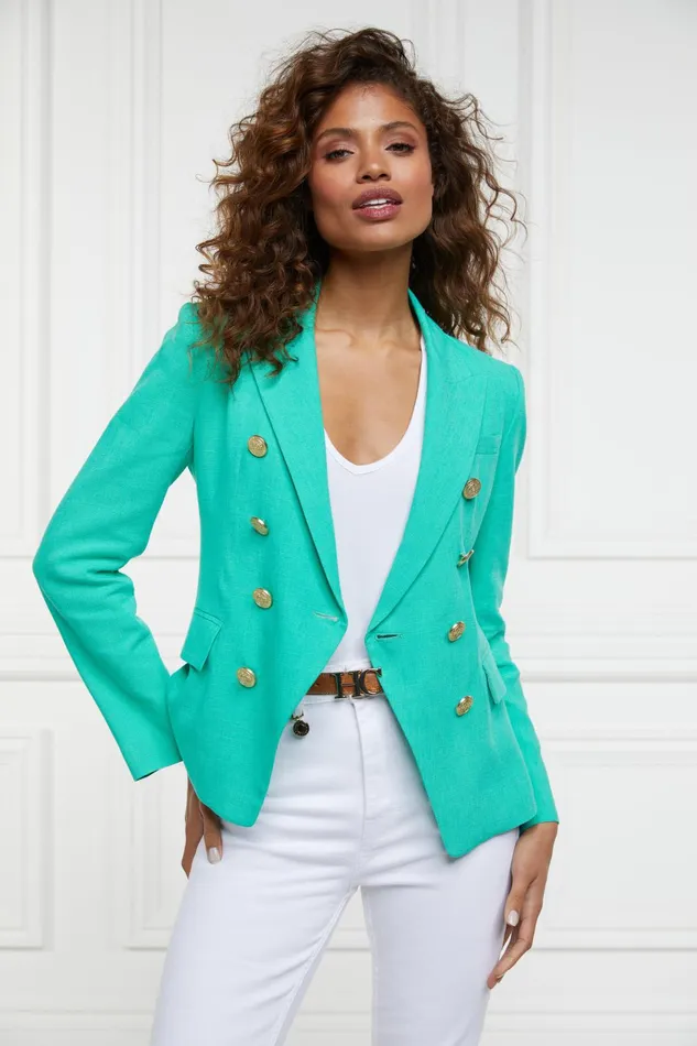 Holland Cooper Tailoring Women Knightsbridge Blazer Jade Linen