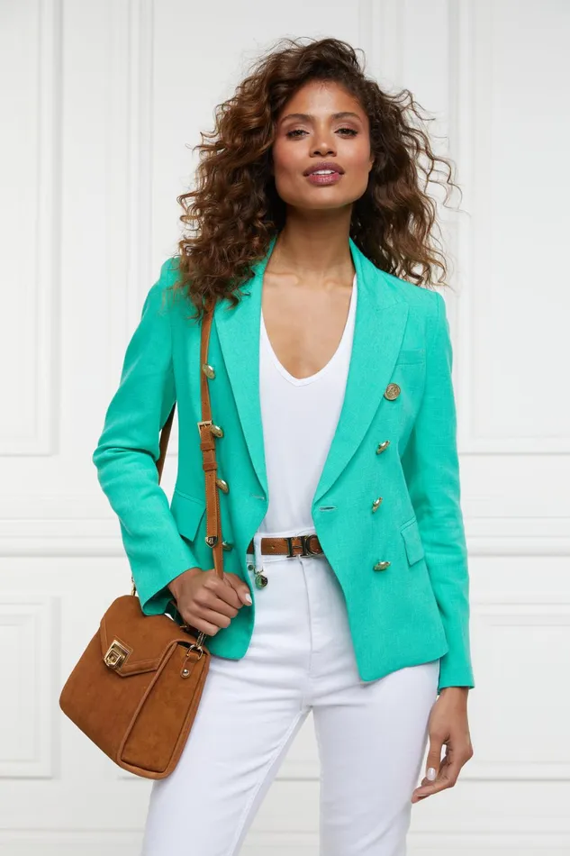 Holland Cooper Tailoring Women Knightsbridge Blazer Jade Linen