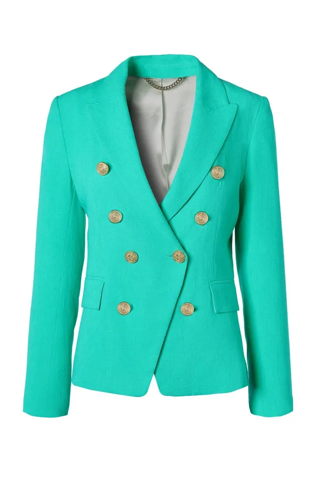 Holland Cooper Tailoring Women Knightsbridge Blazer Jade Linen