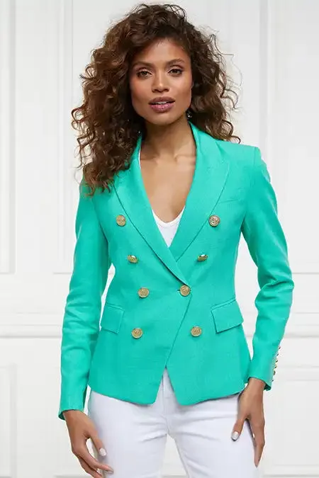 Holland Cooper Tailoring Women Knightsbridge Blazer Jade Linen