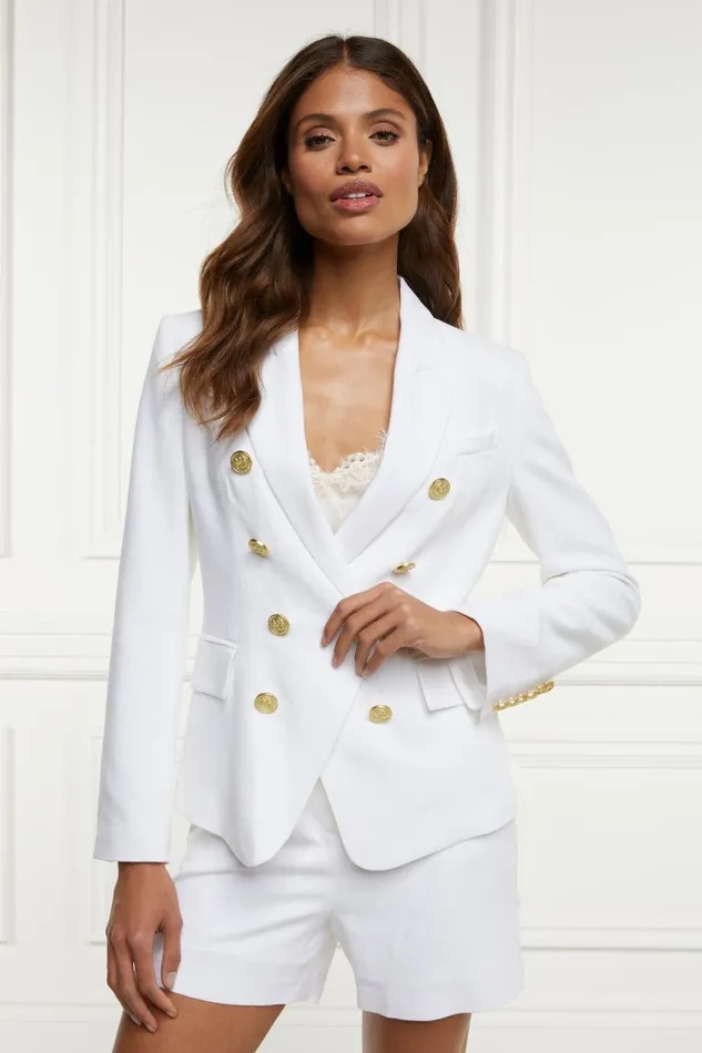Holland Cooper Tailoring Women Knightsbridge Blazer Oyster Linen