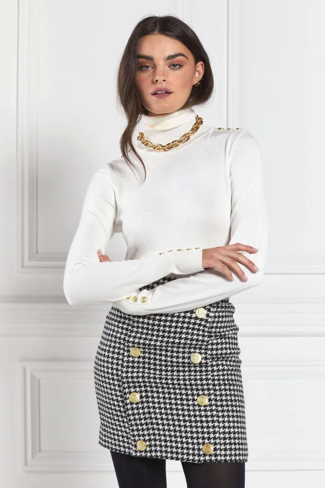Holland Cooper Tailoring Women Knightsbridge Skirt Houndstooth
