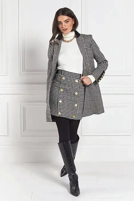 Holland Cooper Tailoring Women Knightsbridge Skirt Houndstooth Holland Cooper Tailoring Women Knightsbridge Skirt Houndstooth
