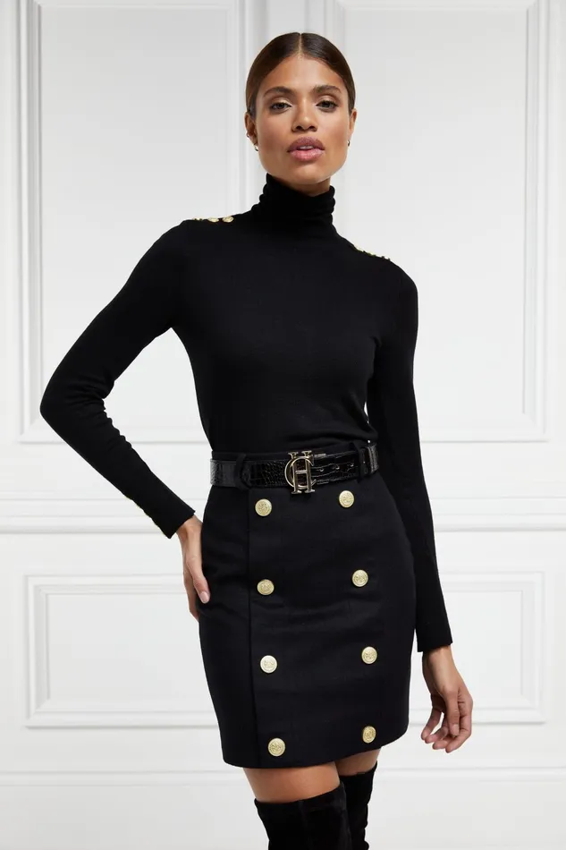 Holland Cooper Tailoring Women Knightsbridge Skirt Soft Black