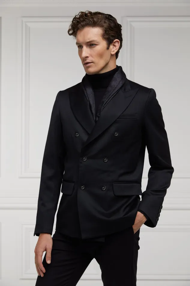 Holland Cooper Tailoring Women The Double Breasted Blazer Black Barathea Holland Cooper Tailoring Women The Double Breasted Blazer Black Barathea