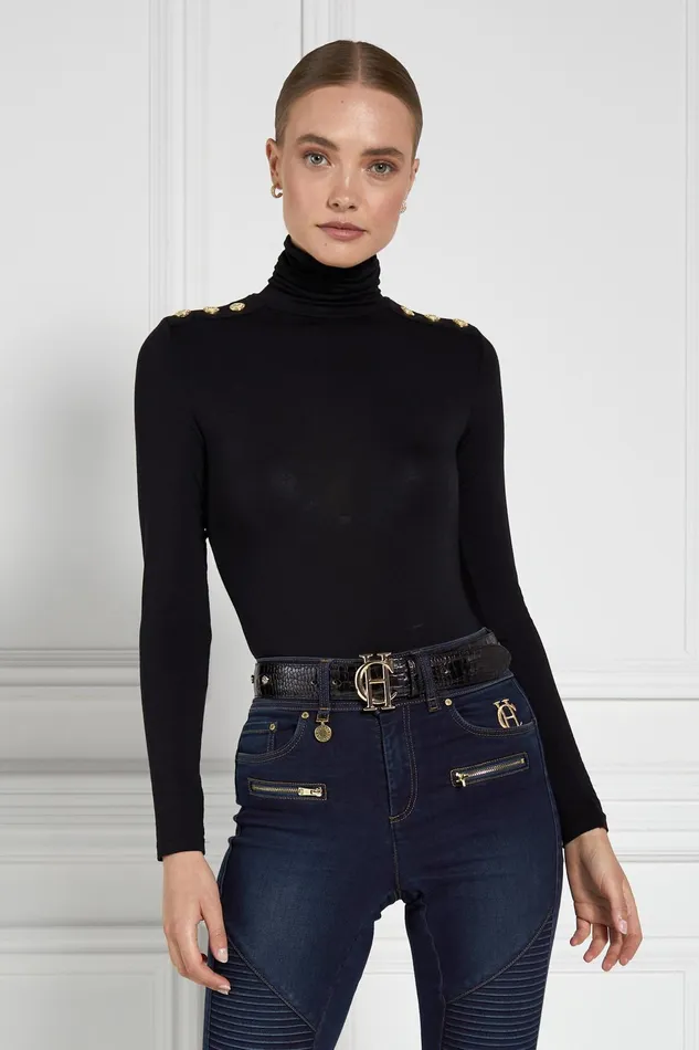 Holland Cooper Tops Women Essential Roll Neck Black