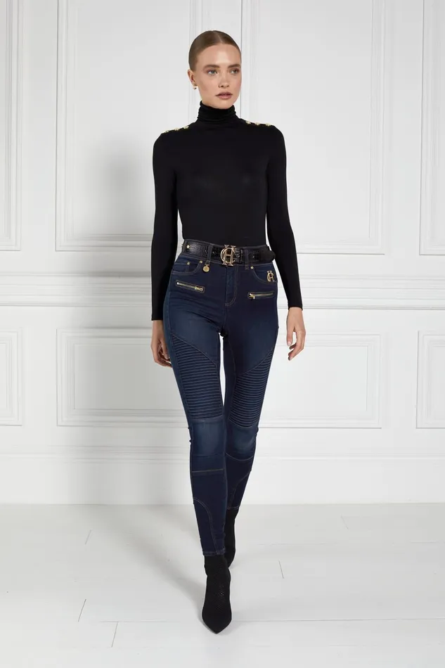 Holland Cooper Tops Women Essential Roll Neck Black Holland Cooper Tops Women Essential Roll Neck Black