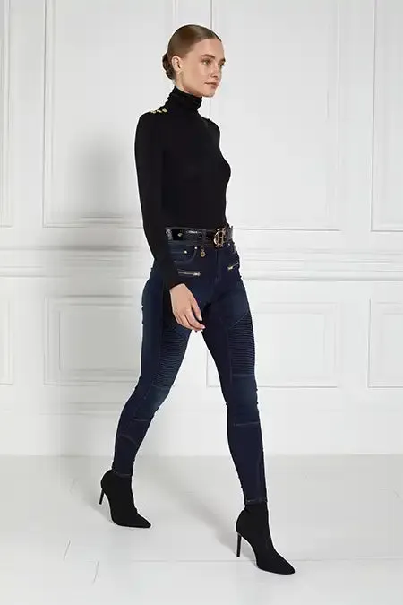 Holland Cooper Tops Women Essential Roll Neck Black Holland Cooper Tops Women Essential Roll Neck Black