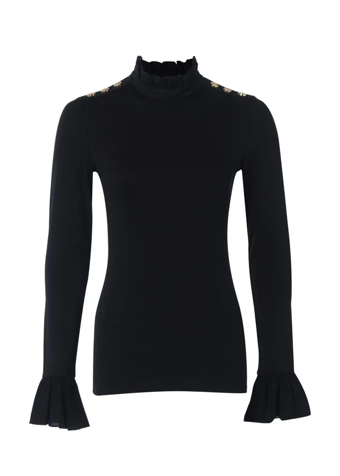 Holland Cooper Tops Women Lilibet Jersey Tee Black Holland Cooper Tops Women Lilibet Jersey Tee Black