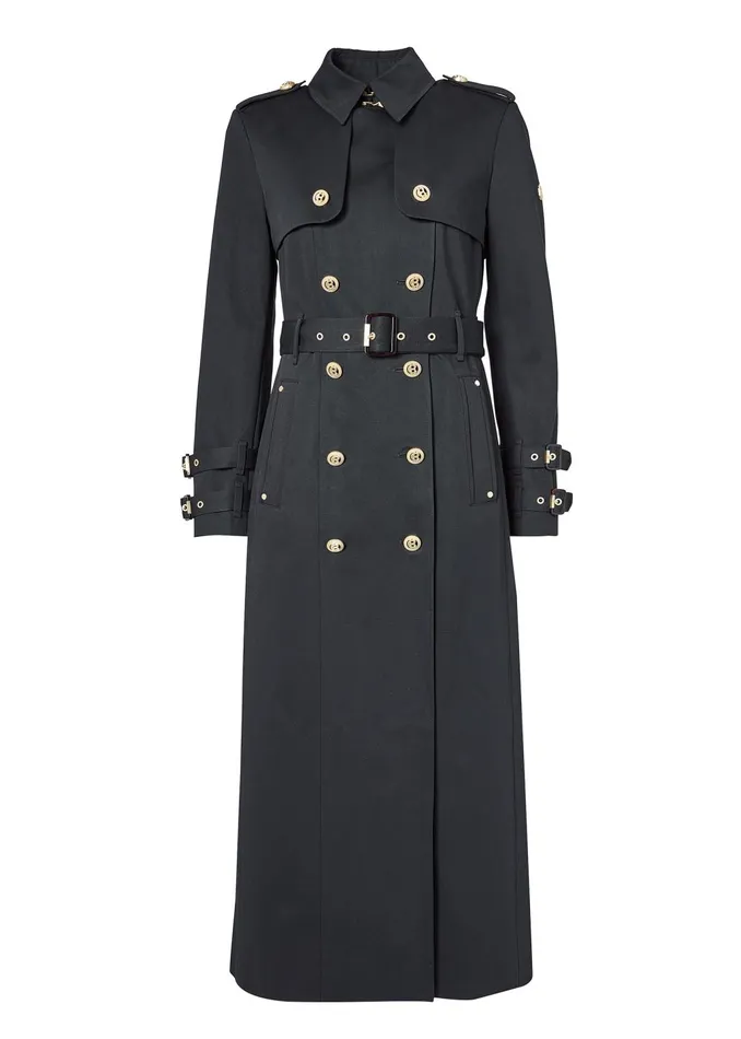 Holland Cooper Trench Coats Women Gatcombe Full Length Trench Coat Black