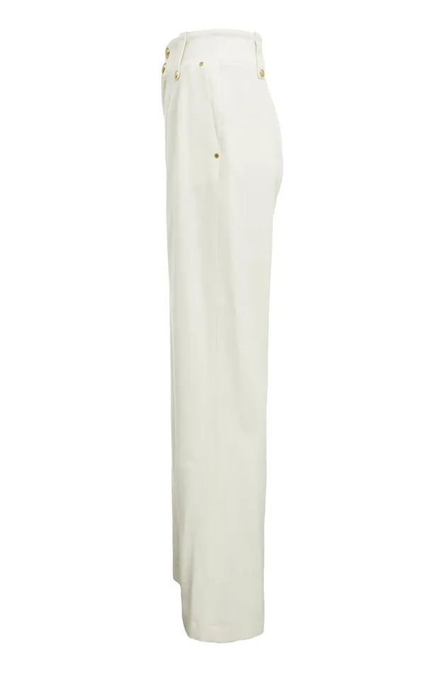 Holland Cooper Trousers Women High Waisted Straight Trouser Ivory Holland Cooper Trousers Women High Waisted Straight Trouser Ivory