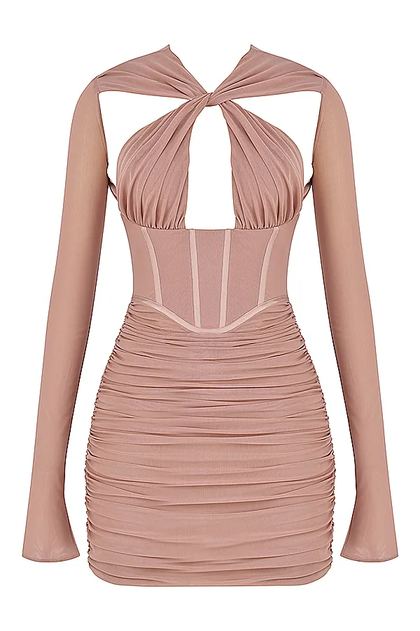 House Of CB AdannaBlush Corset Mini Dress 8211 SALE Blush Women Bodycon Dresses