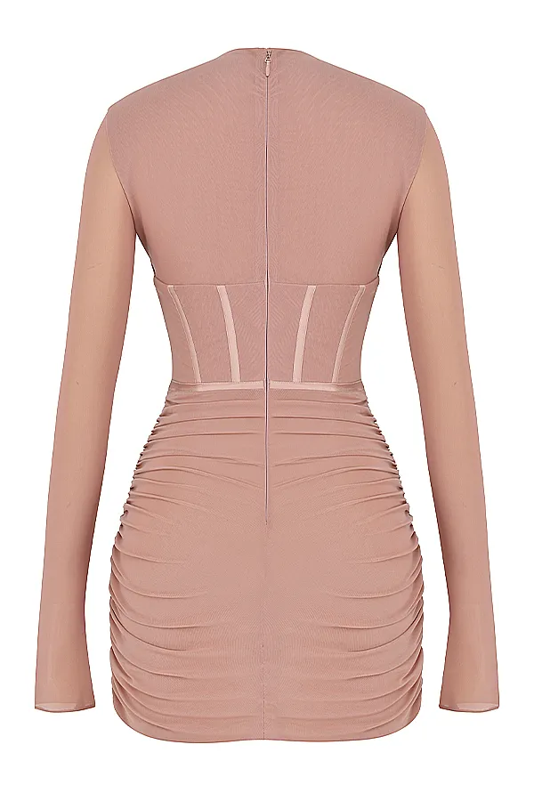 House Of CB AdannaBlush Corset Mini Dress 8211 SALE Blush Women Bodycon Dresses