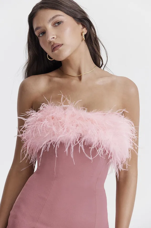 House Of CB AlexaWarm Pink Mini Dress 8211 SALE Warm Women Bodycon Dresses