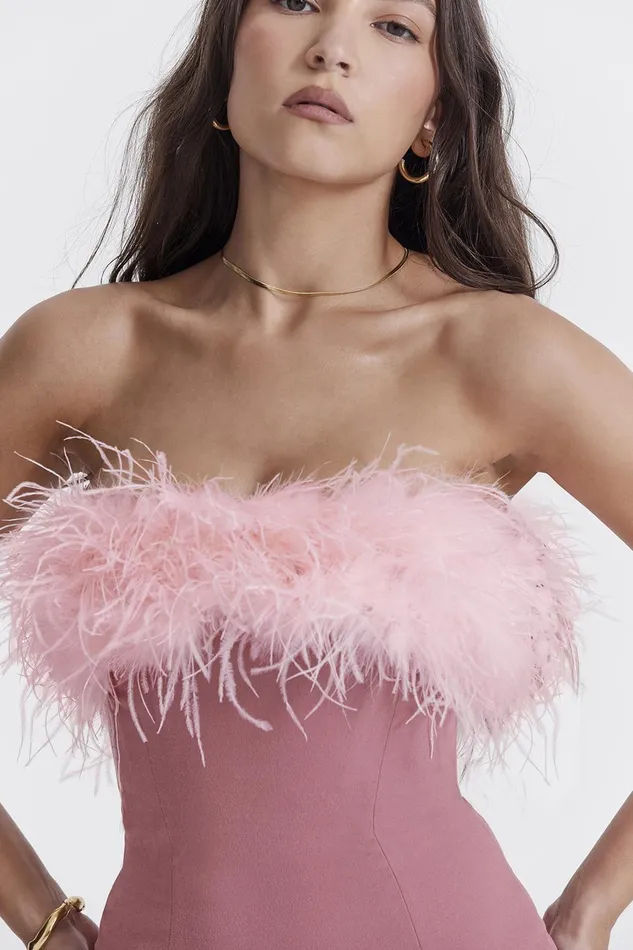 House Of CB AlexaWarm Pink Mini Dress 8211 SALE Warm Women Bodycon Dresses