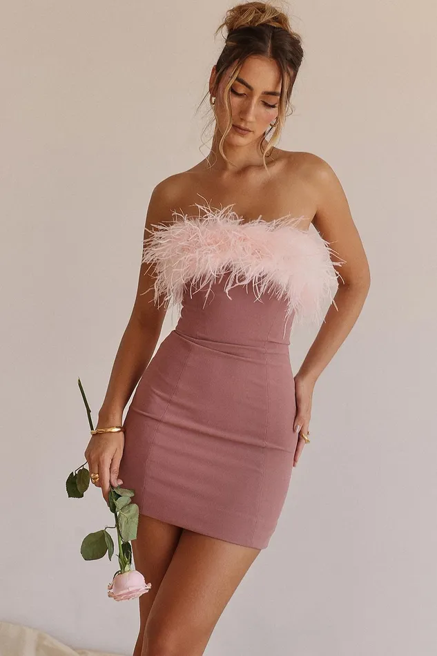 House Of CB AlexaWarm Pink Mini Dress 8211 SALE Warm Women Bodycon Dresses