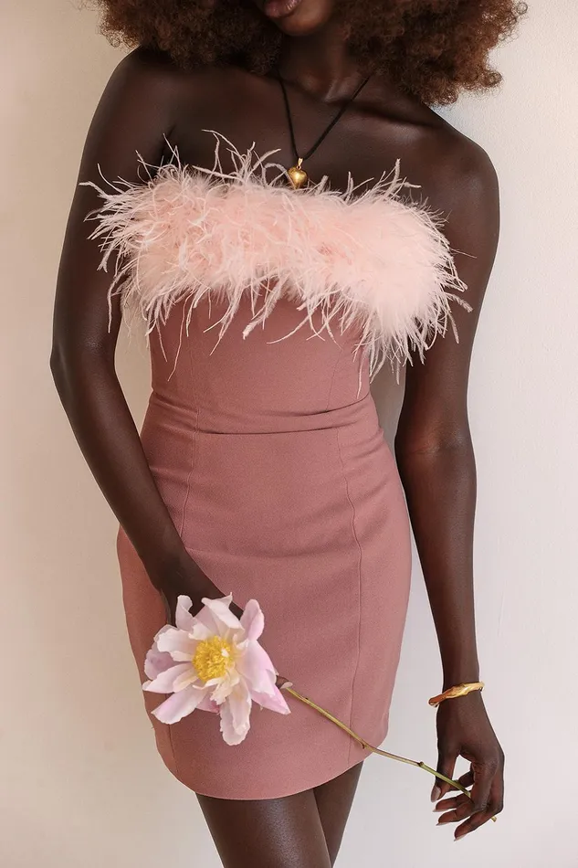 House Of CB AlexaWarm Pink Mini Dress 8211 SALE Warm Women Bodycon Dresses