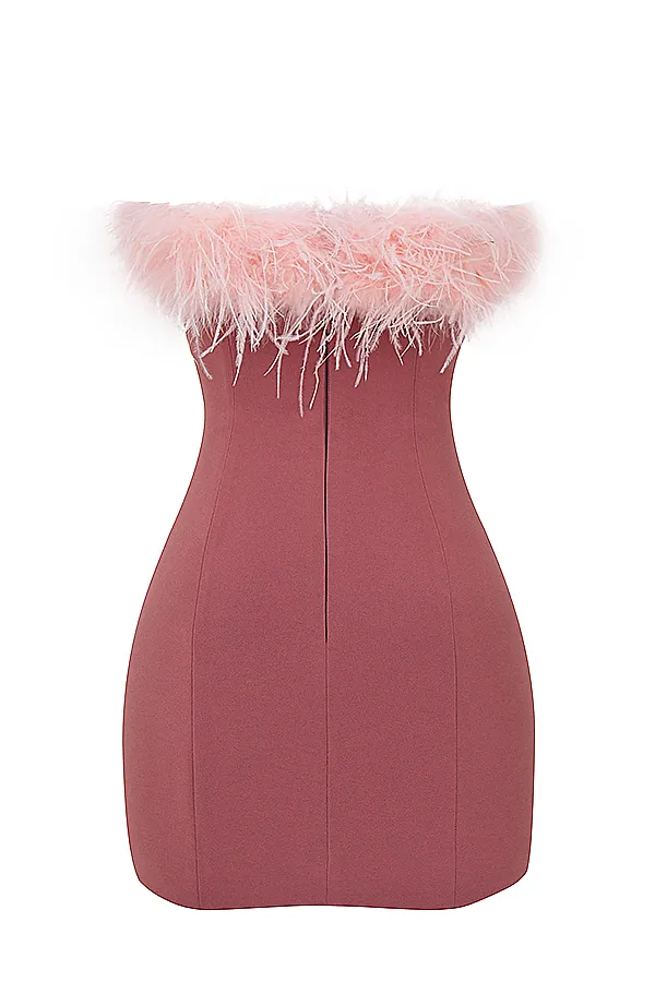 House Of CB AlexaWarm Pink Mini Dress 8211 SALE Warm Women Bodycon Dresses