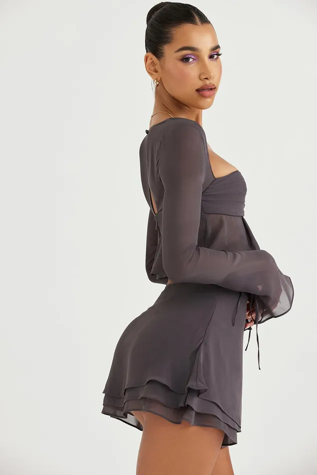 House Of CB AthenaShadow Long Sleeve Floaty Top 8211 SALE Shadow Women Tops