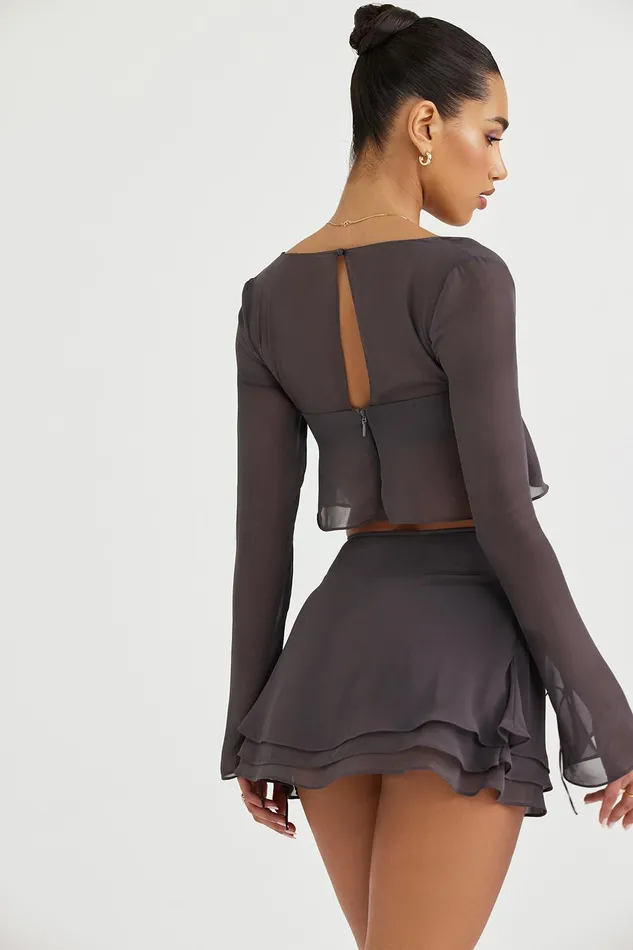 House Of CB AthenaShadow Long Sleeve Floaty Top 8211 SALE Shadow Women Tops
