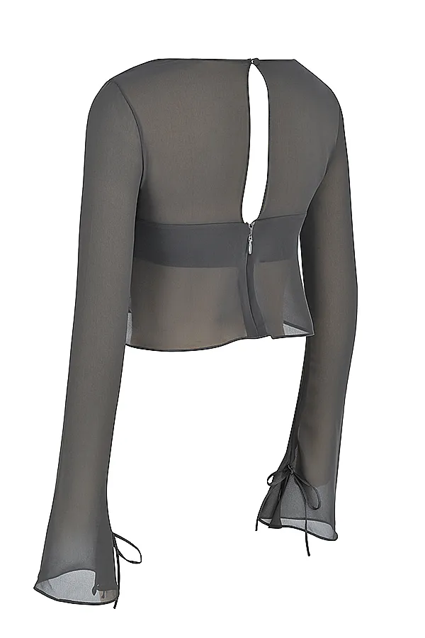 House Of CB AthenaShadow Long Sleeve Floaty Top 8211 SALE Shadow Women Tops