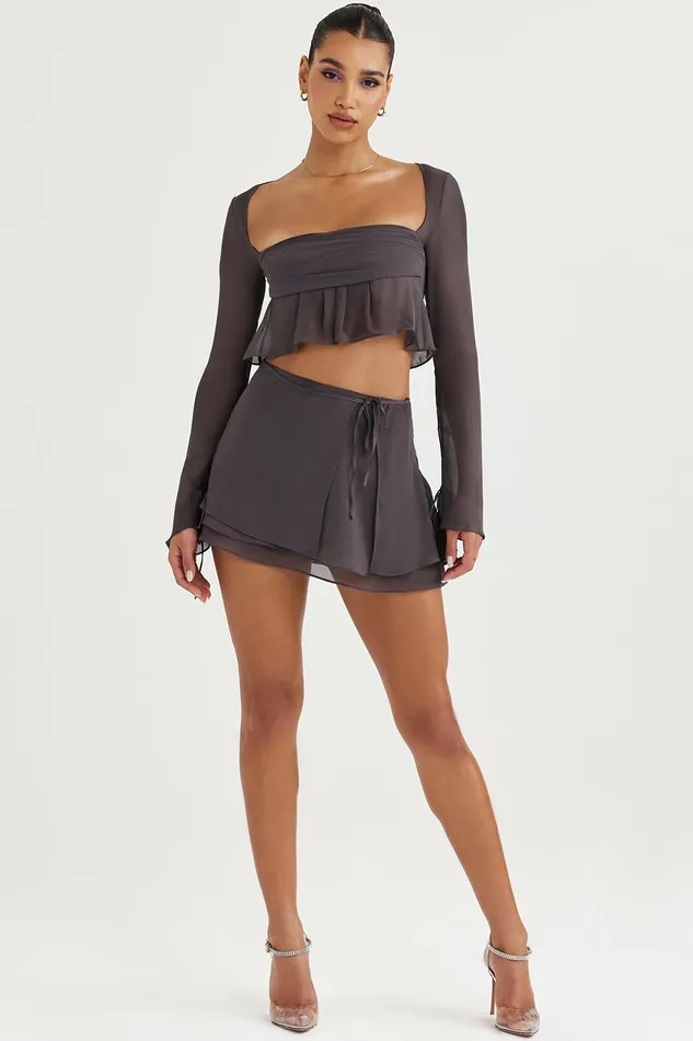 House Of CB AthenaShadow Long Sleeve Floaty Top 8211 SALE Shadow Women Tops