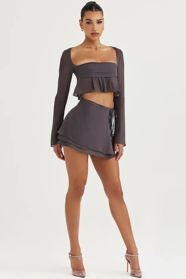 House Of CB AthenaShadow Long Sleeve Floaty Top 8211 SALE Shadow Women Tops