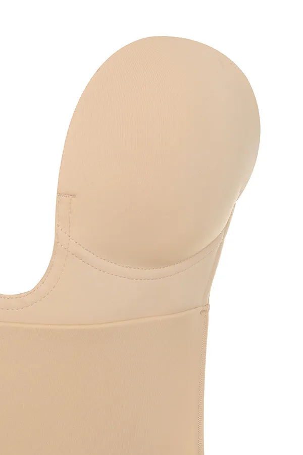 House Of CB Beige Plunge Self Adhesive Backless Bodysuit Women