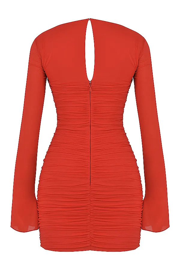 House Of CB CamilleScarlet Real Silk Cutout Mini Dress 8211 SALE Scarlet Women Bodycon Dresses