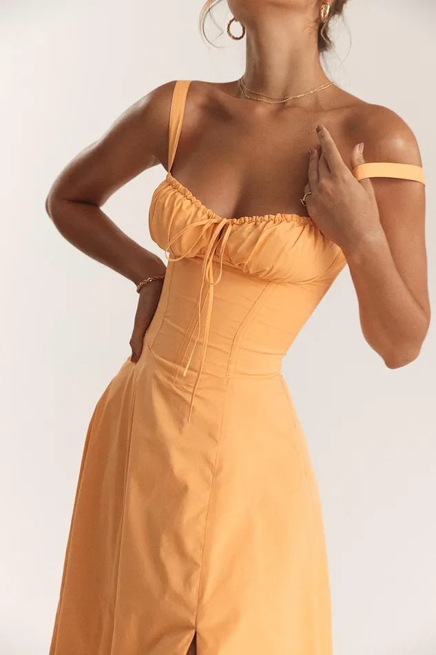 House Of CB CarmenTangerine Bustier Sundress Tangerine Women Corset Dresses