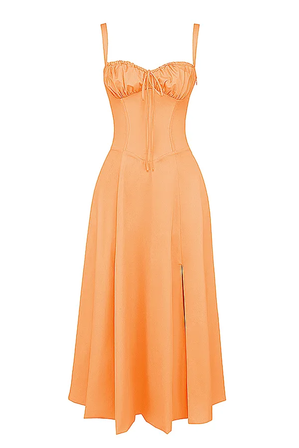 House Of CB CarmenTangerine Bustier Sundress Tangerine Women Corset Dresses
