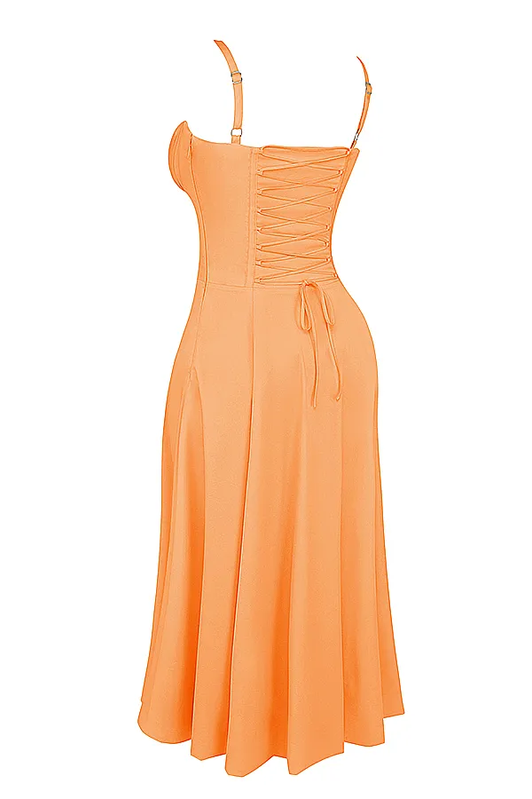 House Of CB CarmenTangerine Bustier Sundress Tangerine Women Corset Dresses