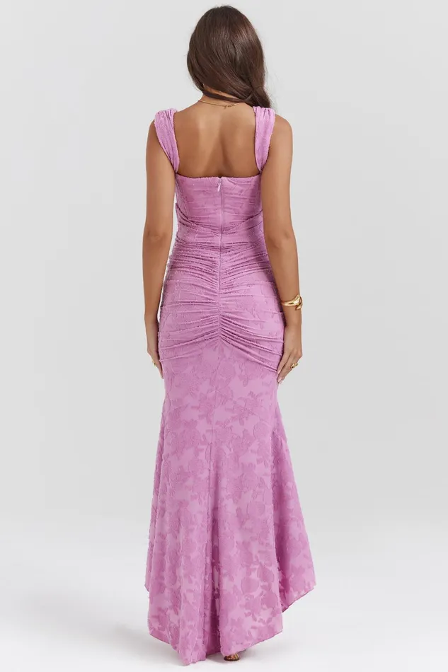 House Of CB CescaRose Pink Floral Maxi Dress Rose Women Corset Dresses
