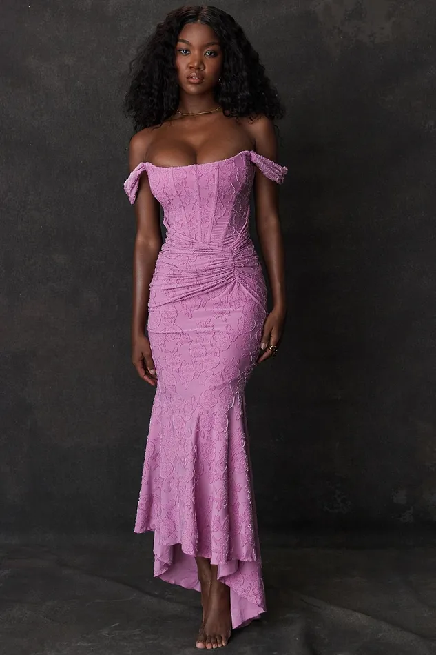 House Of CB CescaRose Pink Floral Maxi Dress Rose Women Corset Dresses