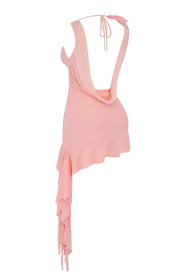 House Of CB CharlaSoft Apricot Ruffle Mini Dress 8211 SALE Soft Women Mini Dresses