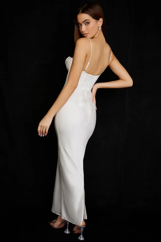 House Of CB CharmaineIvory Corset Maxi Dress Ivory Women Bodycon Dresses