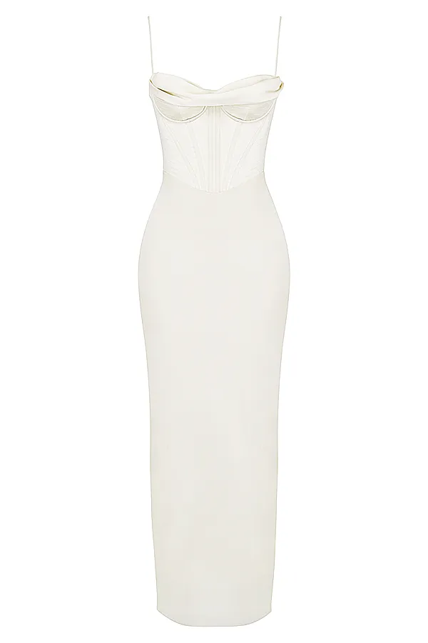 House Of CB CharmaineIvory Corset Maxi Dress Ivory Women Bodycon Dresses