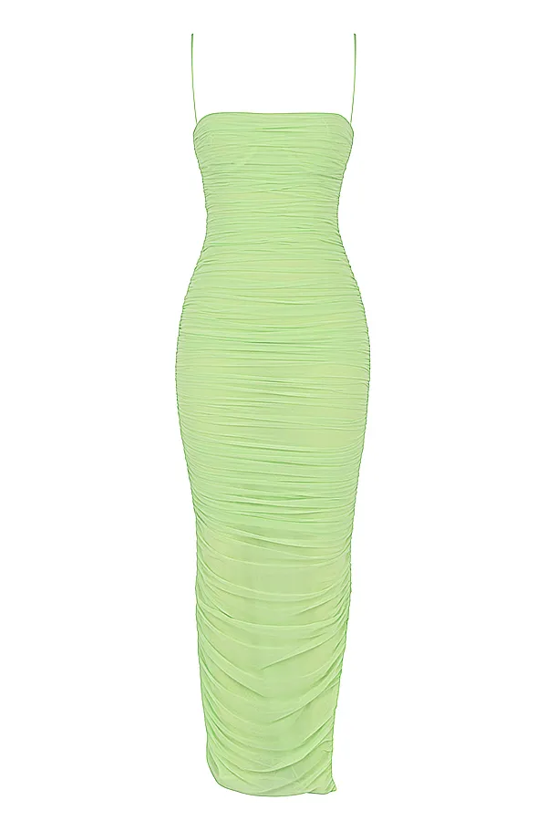 House Of CB FornarinaLime Organza Mesh Maxi Dress 8211 SALE Lime Women Maxi Dresses