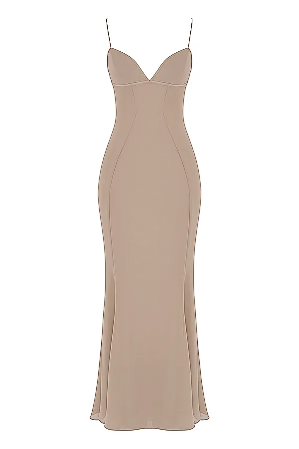 House Of CB LorenLatte Corset Maxi Dress 8211 SALE Latte Women Bodycon Dresses