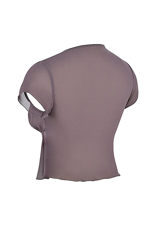 House Of CB MaiaDark Mauve Tie Front Top 8211 SALE Dark Women Tops