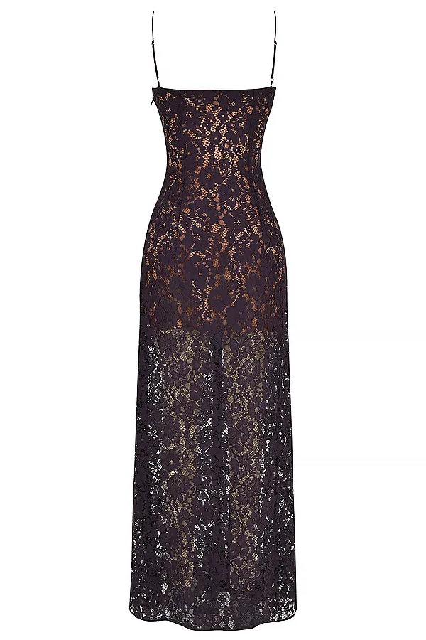 House Of CB MaliaNight Shade Lace Maxi Dress Night Women Bodycon Dresses