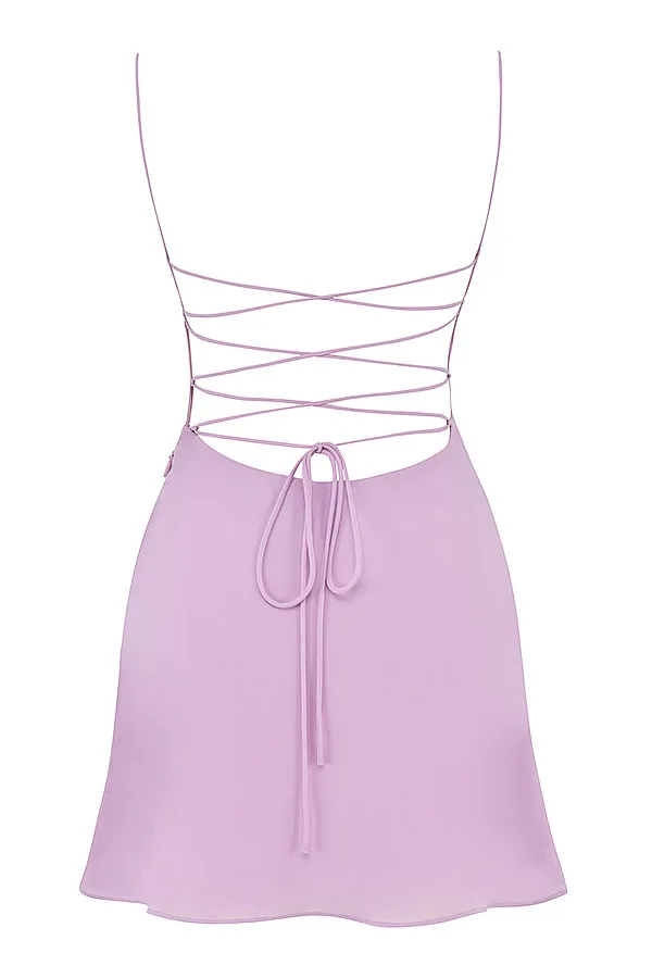 House Of CB Mistress Rocks Lilac Crystal Embellished Mini Dress Women Mini Dresses